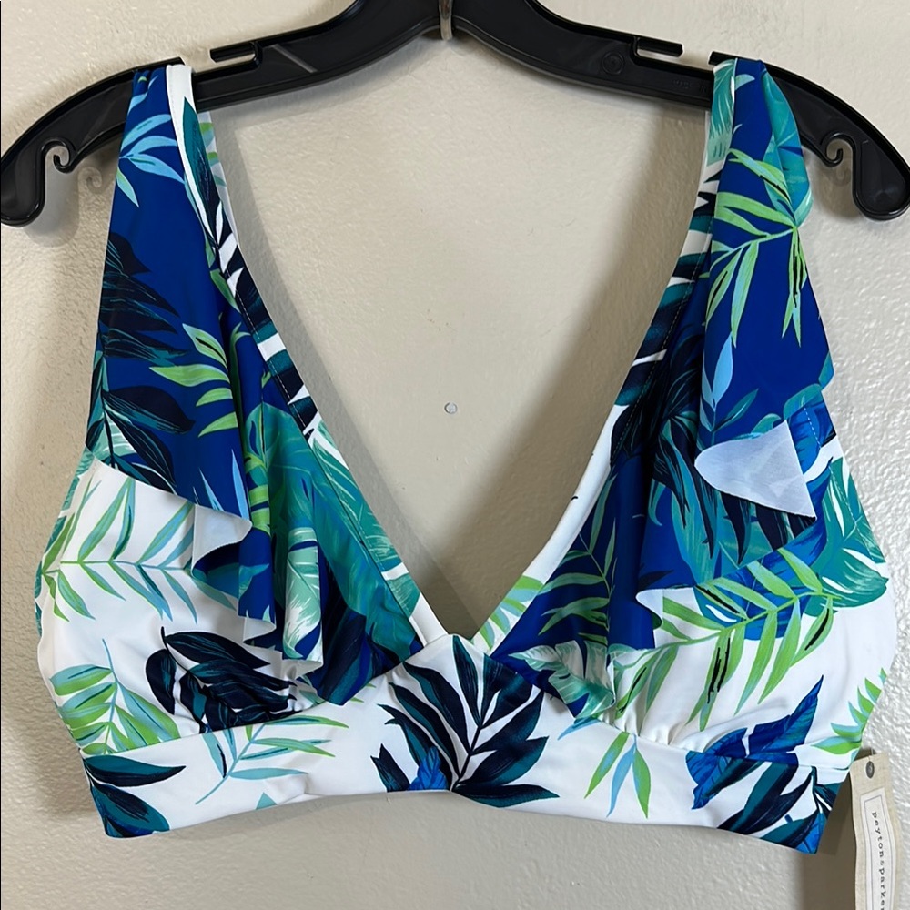 NEW Peyton & Parker Leaf‎ Print Bikini Top